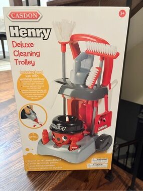 Henry Deluxe Cleaning Trolley - Red and Gray